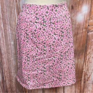Chaus Pink Floral Cotton‎ Skirt